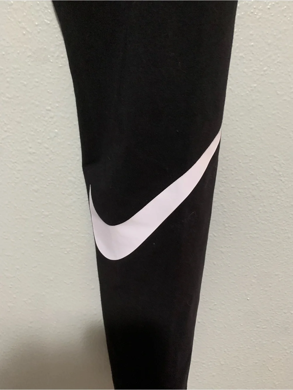 Nike Womens Black Leggings with White Swoosh
